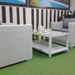 Фото-Комплект мебели из искусственного ротанга Louisiana cafe set white&grey