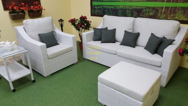 Фото-Мебель из искусственного ротанга Pegas lounge set white