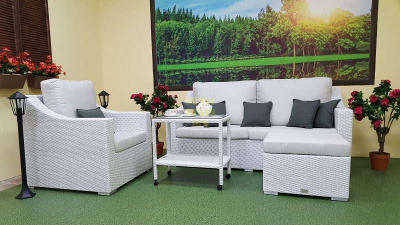 Плетеная мебель Pegas lounge set white