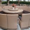 China beige плетеная мебель круглая с обеденным столом