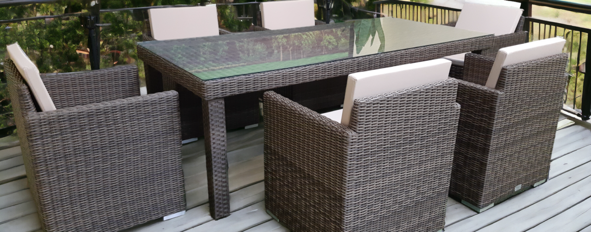 Infinity brown 220+6 Комплект из ротанга обеденная мебель